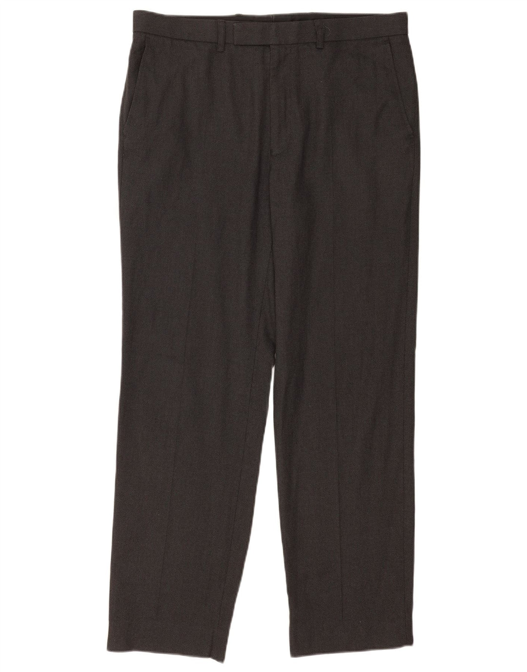 Gerade Herren-Anzughose von Marks & Spencer, W34, L31, grau, Polyester