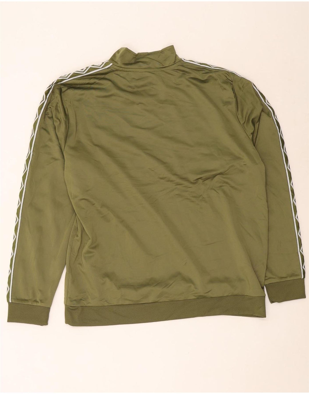 Umbro Herren-Sweatshirt mit grafischem Reißverschluss, XL, grünes Polyester