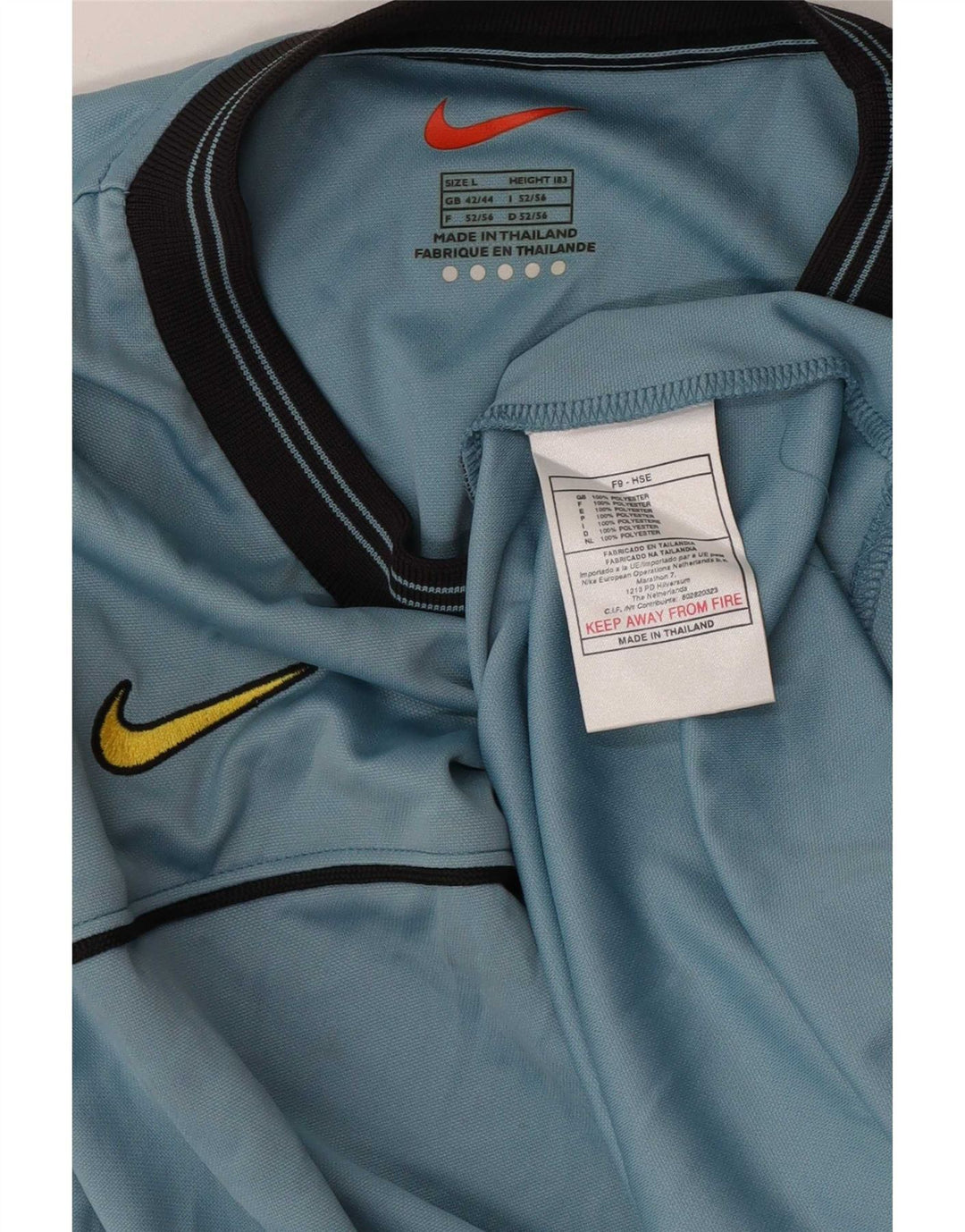 Nike Herren Inter Mailand T-Shirt Top UK 42/44 Large Blau Polyester