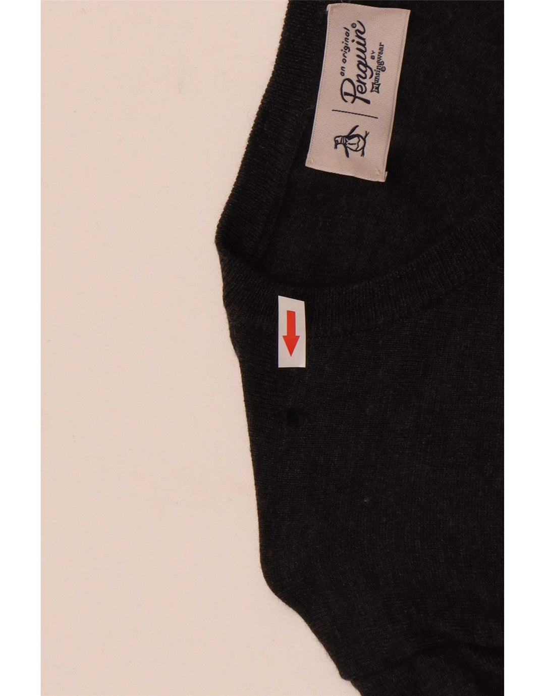 Penguin Herren-Pullover mit U-Boot-Ausschnitt, XL, graue Merinowolle