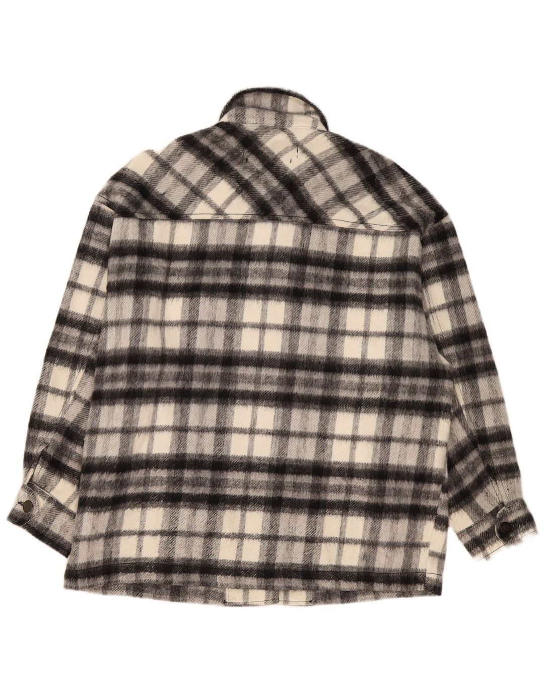 Zara Damen-Overshirt-Flanellhemd in Übergröße, Gr. 10, klein, grau kariert