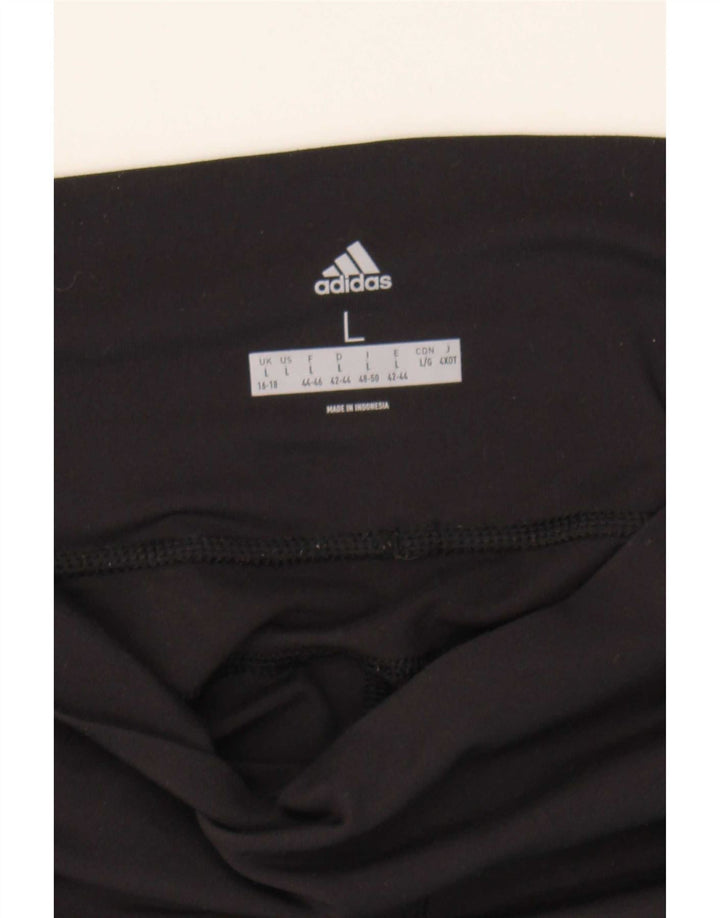 Adidas Damen Leggings UK 16/18 Large Schwarz
