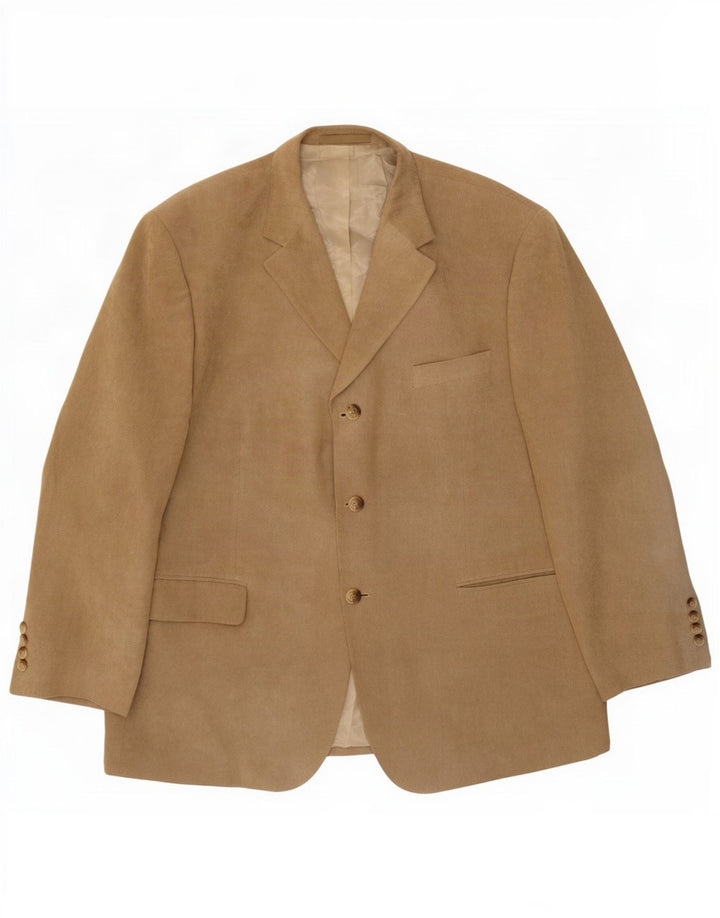 Marks & Spencer Herren-Blazer mit 3 Knöpfen, UK 44, XL, Beige, Polyester