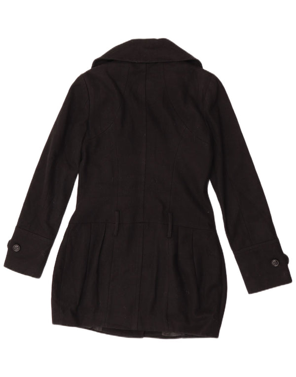 Topshop Damenmantel UK 8 Small Schwarze Wolle