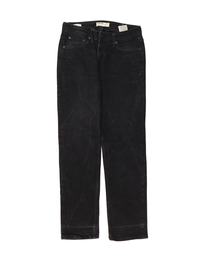 JACK & JONES Mens Clark Straight Jeans W30 L28 Black Cotton Vintage Jack & Jones and Second-Hand Jack & Jones from Messina Hembry 