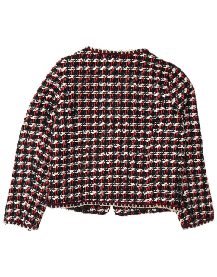 Zara Damen-Blazer mit normaler Passform, Gr. 10, klein, mehrfarbig, kariert