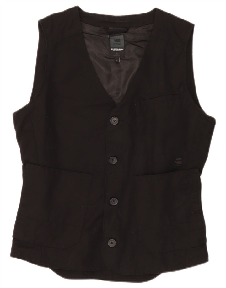 G-Star Herren Weste Mittelschwarz Baumwolle