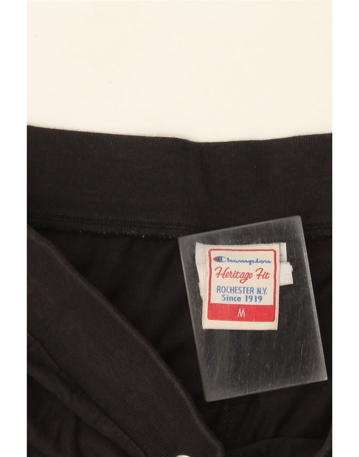 Champion Womens Heritage Fit Sport Shorts UK 12 Mittelschwarze Baumwolle