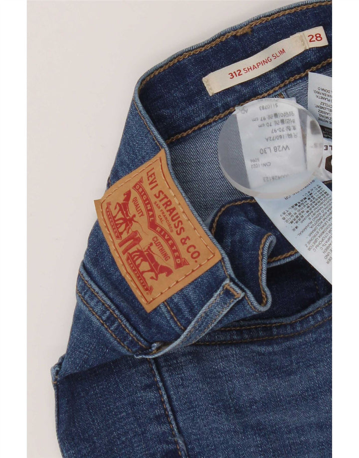 Levi's Damen 312 Shaping Slim Jeans W28 L30 Blaue Baumwolle