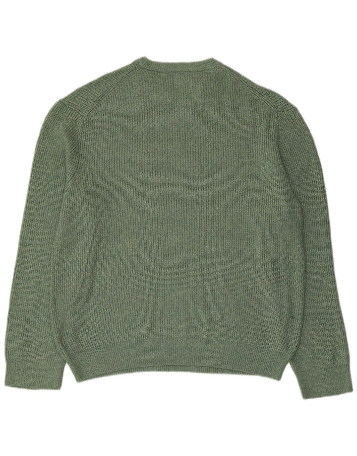 Marks & Spencer Herren-Pullover mit Rundhalsausschnitt, 2XL, grünes Polyamid