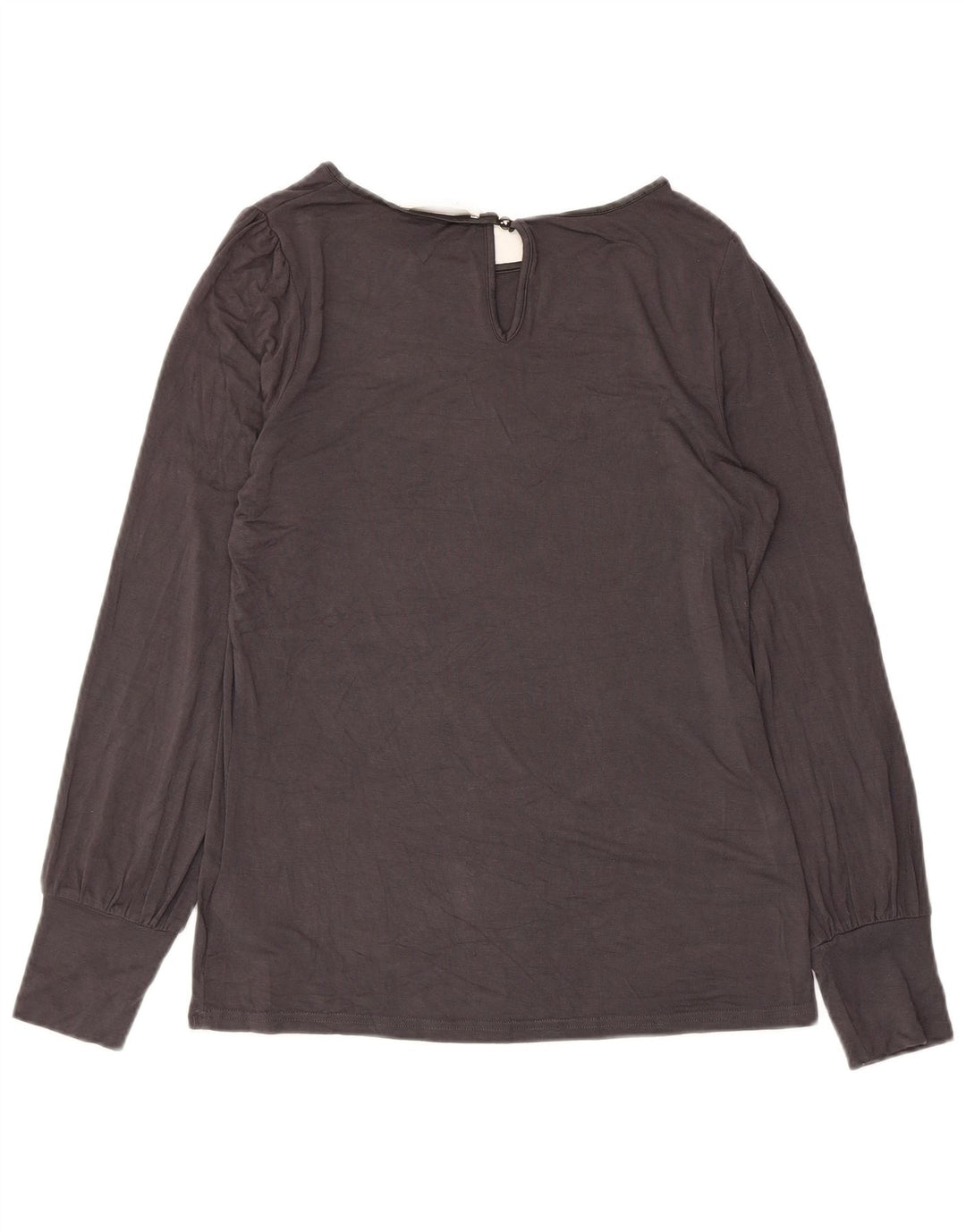 Oasis Langarm-Blusenoberteil für Damen, Gr. 10, Größe S, Grau, Viskose