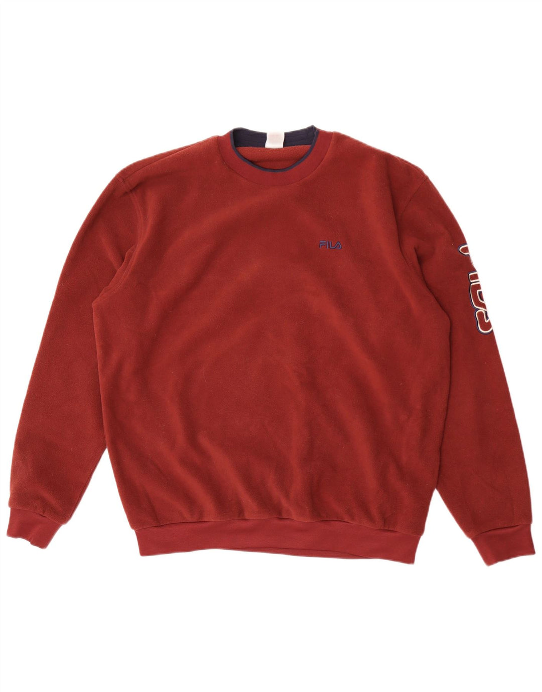 Fila Herren-Fleecepullover mit Grafik, groß, kastanienbraunes Polyester