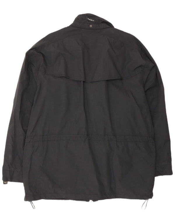 Gant Herren Regenjacke UK 40 Large Marineblaues Nylon