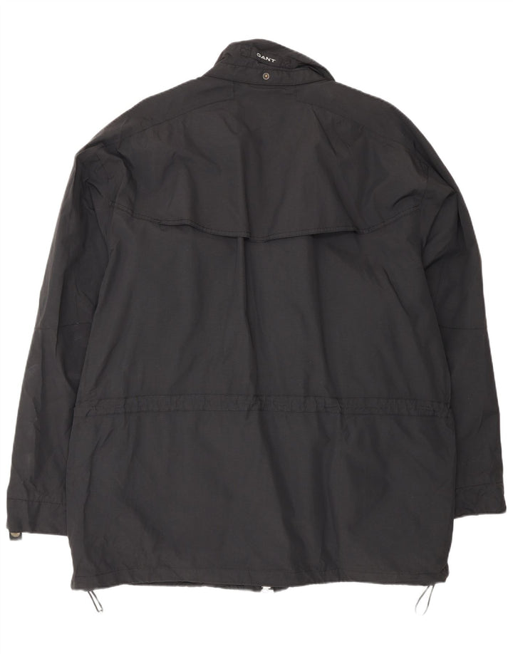 Gant Herren Regenjacke UK 40 Large Marineblaues Nylon