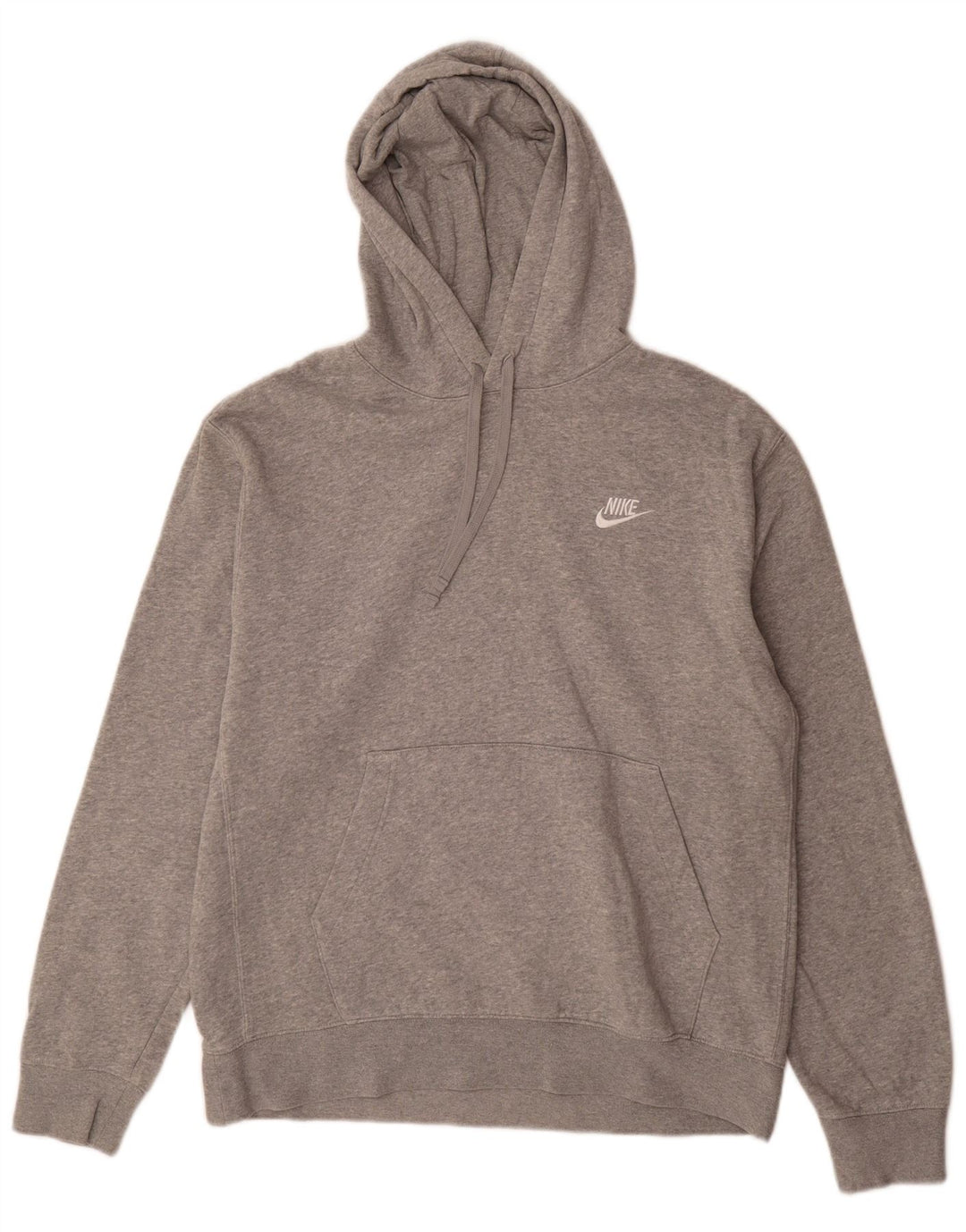Nike Herren-Kapuzenpullover aus mittelgrau gefleckter Baumwolle