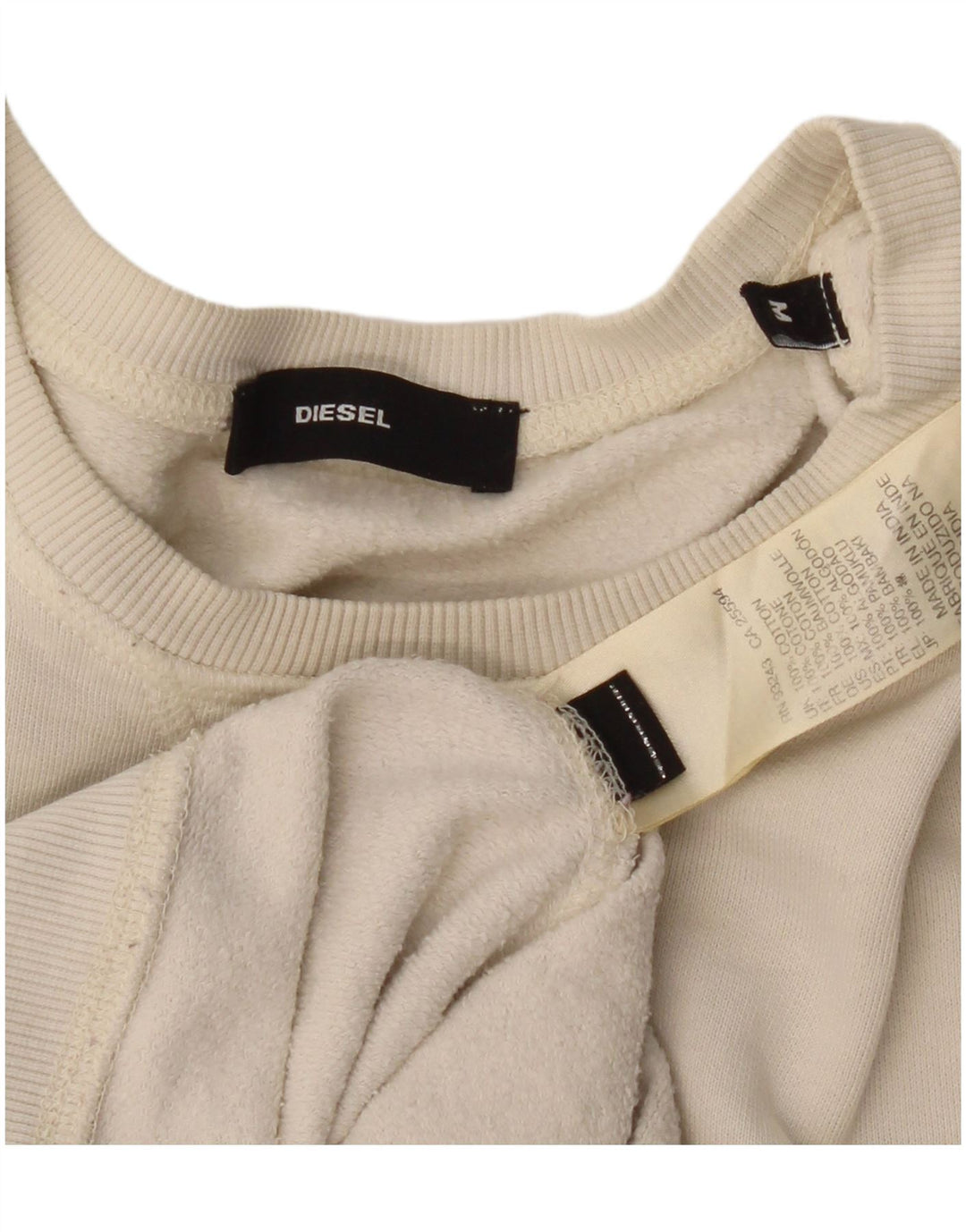 Diesel Übergroßer Grafik-Sweatshirtpullover für Damen, UK 12, mittelweiß, geblümt