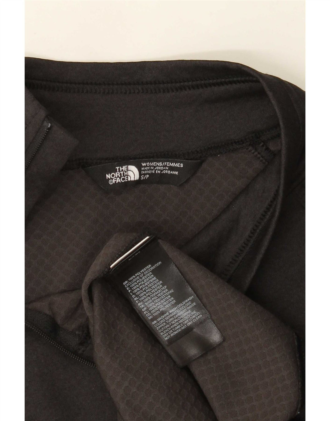 The North Face Damen-Pullover-Trainingsanzugoberteil mit Reißverschluss und Halsausschnitt, UK 10, Größe S, Schwarz