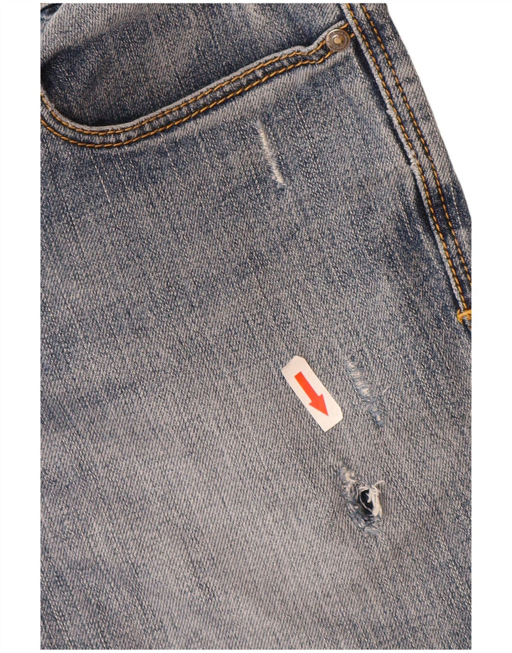 Rifle Damen Straight Jeans W31 L28 Blaue Baumwolle