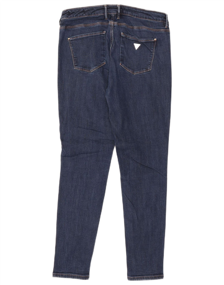 GUESS Damen Mid Rise Jegging Skinny Jeans W30 L28 Marineblaues Lyocell