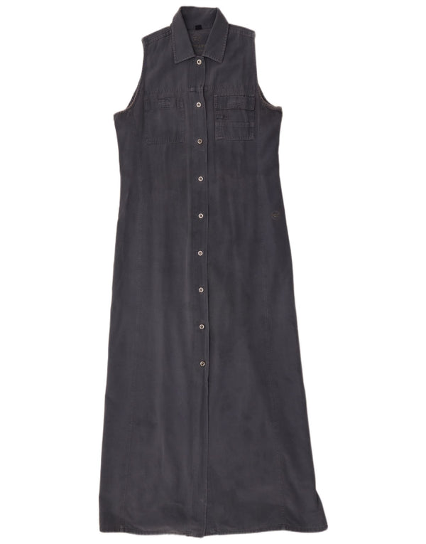 Murphy & Nye Womens Sleeveless Maxi Shirt Dress UK 18 XL Navy Blue Cotton