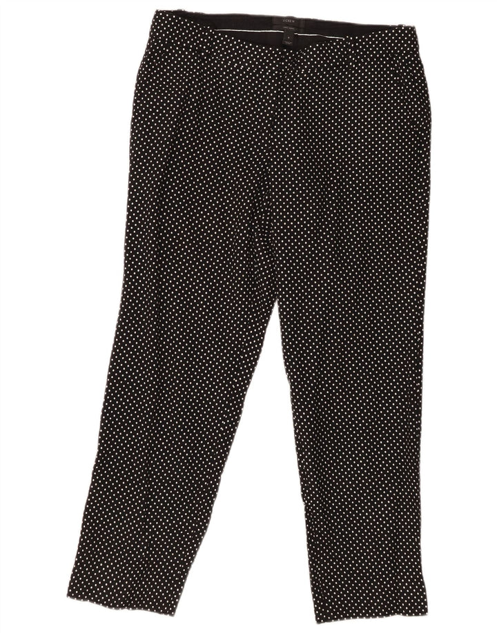 J. CREW Slim Capri-Hose für Damen, US 6, M, W30, L25, Schwarz gepunktet