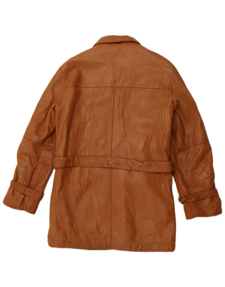 MARPEL Womens Leather Jacket IT 46 Large Brown