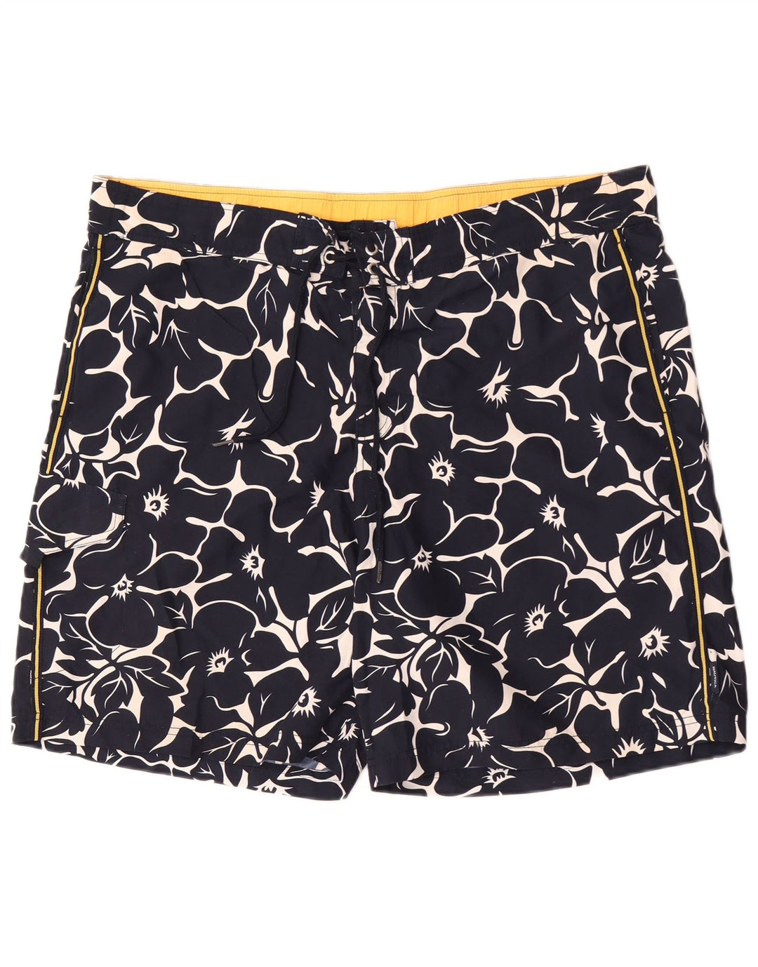 Nautica Herren-Badeshorts XL, Marineblau, Blumenmuster, Polyester