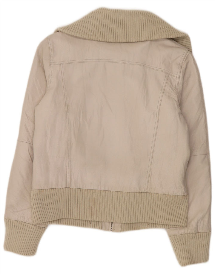 Conbipel Damen Lederjacke IT 48 XL Weißes Leder