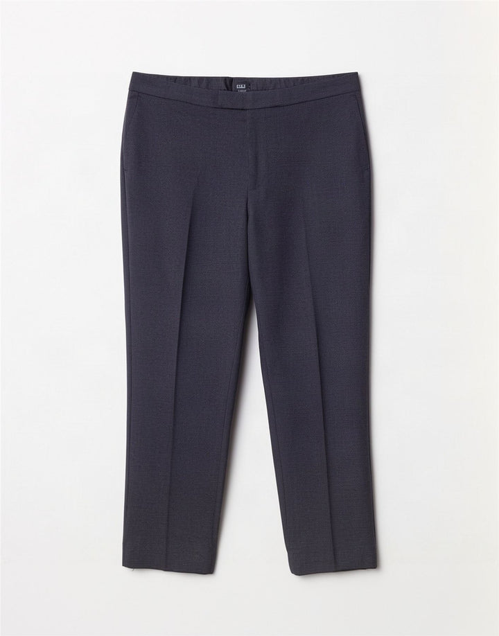 Gerade Herren-Anzughose von Marks & Spencer, W40, L29, Marineblau mit Hahnentrittmuster