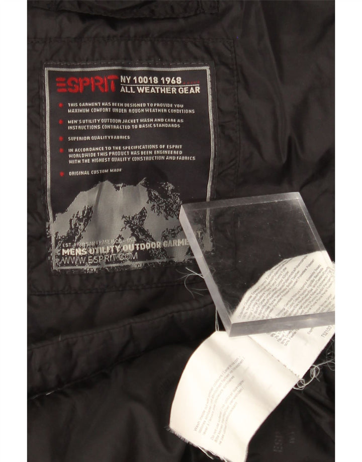 ESPRIT Wattierte Herrenweste UK 38 Mittelschwarzes Nylon