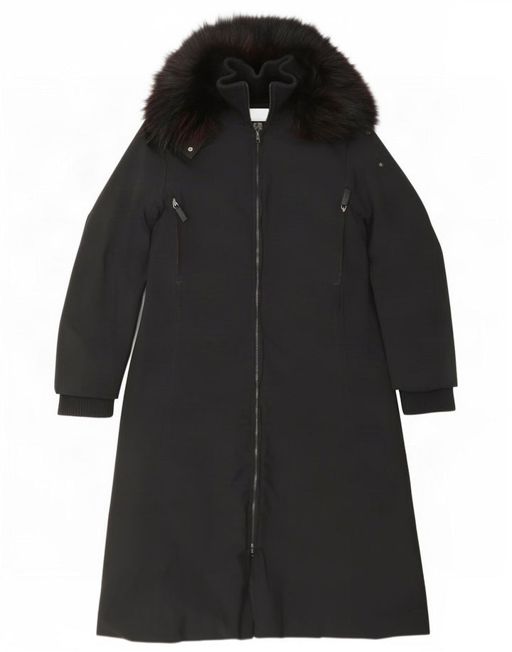 Prada Damen Wattierter Mantel IT 42 Mittelschwarzes Polyester