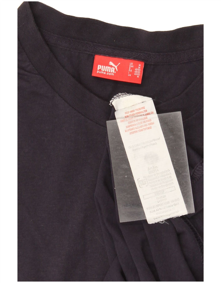 Puma Herren T-Shirt Top Medium Marineblau Baumwolle