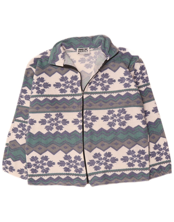Vintage Herren Fleecejacke UK 42 XL Mehrfarbig Fair Isle