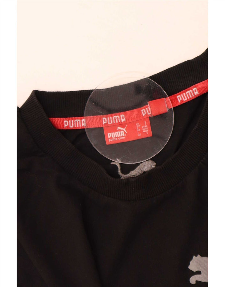 Puma Herren Grafik T-Shirt Top Small Schwarz