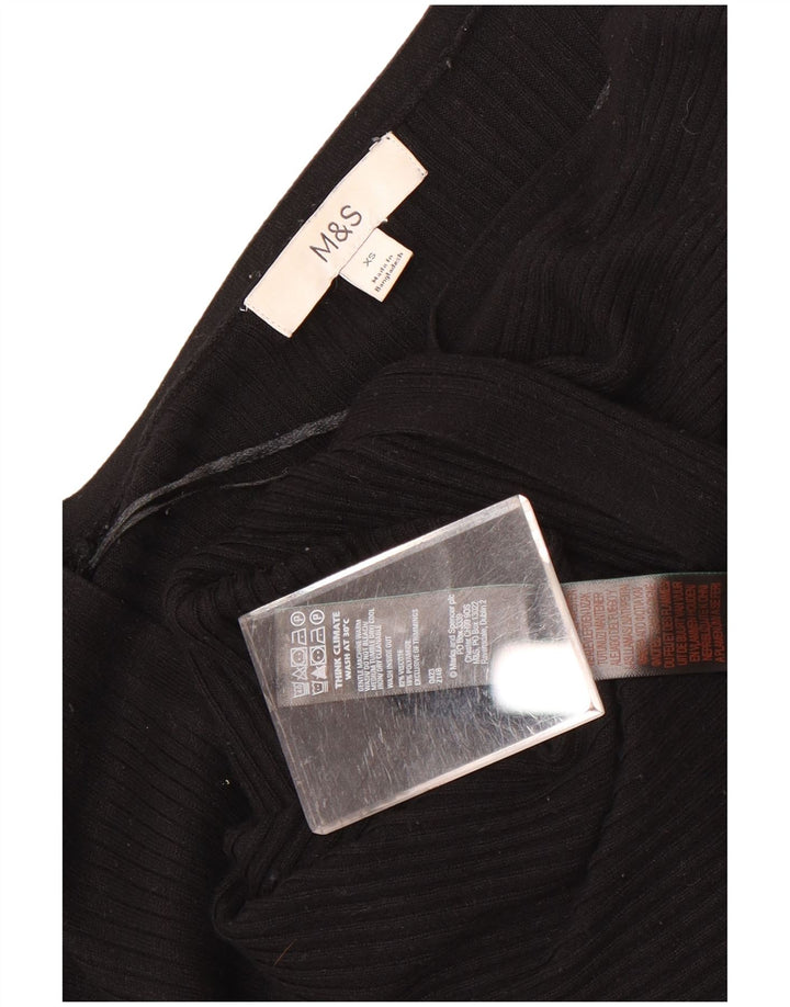 Marks & Spencer Damen Übergroßer offener Cardigan-Pullover UK 6 XS Schwarz