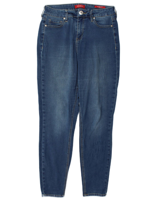 Guess Damen-Jeans mit hoher Taille, Röhrenjeans, W30, L29, Blau