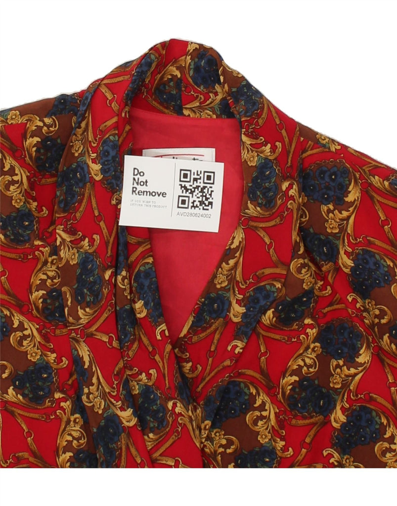 TALBOTS Womens Sheath Dress US 6 Medium Orange Floral Silk Vintage Talbots and Second-Hand Talbots from Messina Hembry 