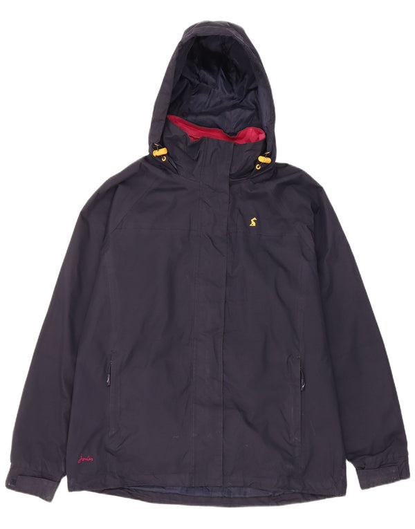 Joules Damen-Regenjacke mit Kapuze, UK 12, mittelmarineblau, Polyester