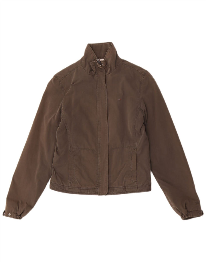 Tommy Hilfiger Damen Bomberjacke UK 10 Small Grau Polyester