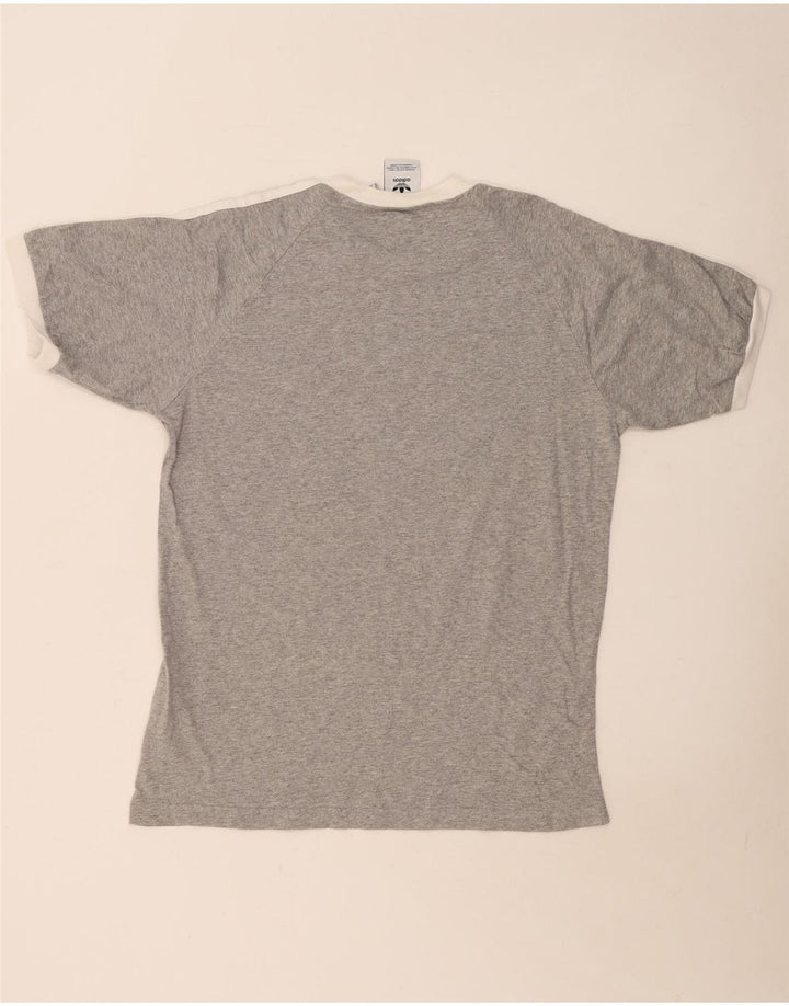 Adidas Herren T-Shirt Top Large Grau meliert Baumwolle