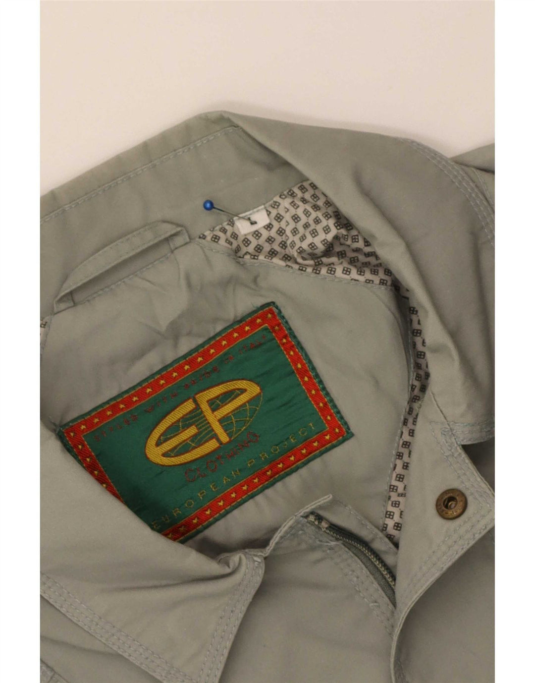 European Project Herren Bomberjacke Größe 40 Large Grau