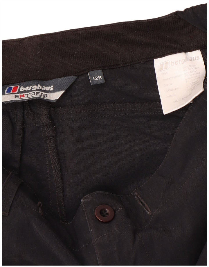 Berghaus Damen Gerade Cargohose UK 12 Medium W32 L31 Schwarzes Nylon