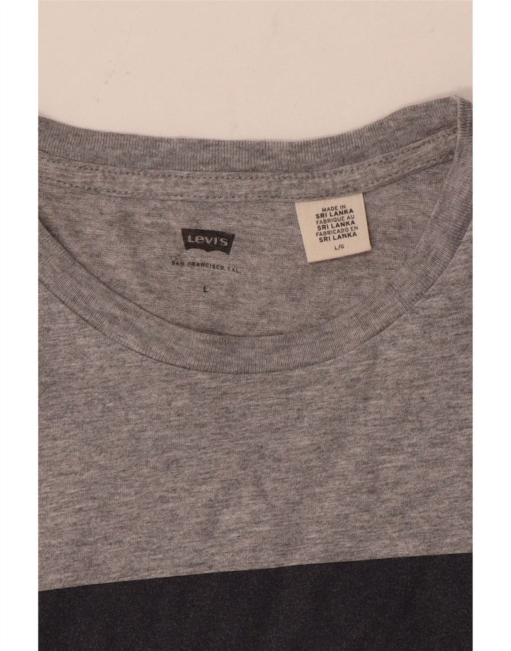 Levi's Herren-T-Shirt mit Grafik, groß, grau gefleckt