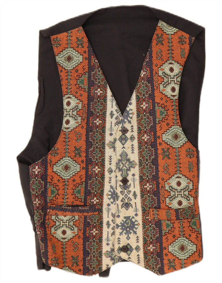 Vintage Herrenweste, klein, mehrfarbig, Fair Isle