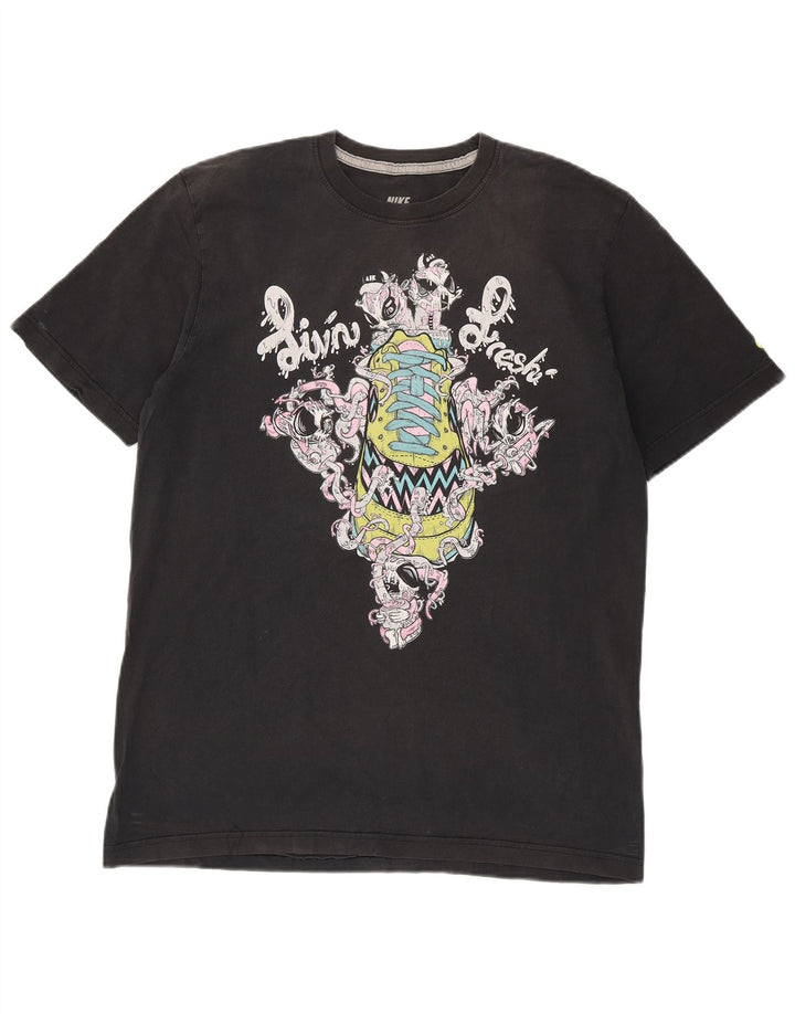 Nike Herren-T-Shirt mit Standard-Passform und Grafik, Größe L, Schwarz