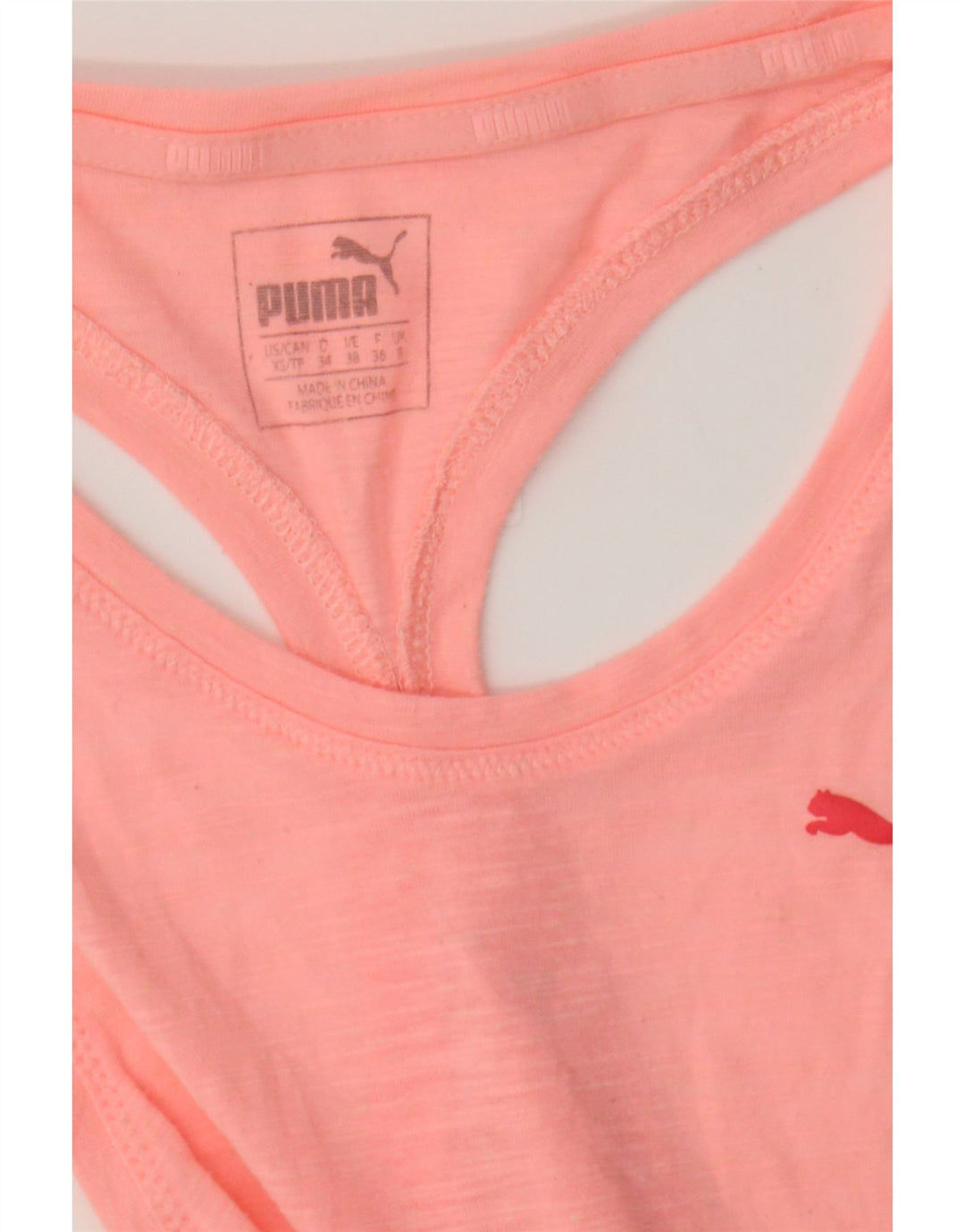 PUMA Womens Vest Top UK 8 Small Pink Vintage Puma and Second-Hand Puma from Messina Hembry 