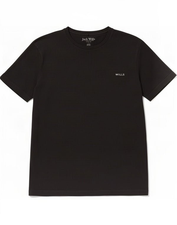 Jack Wills Herren-T-Shirt mit klassischer Passform, Größe S, Schwarz, Baumwolle