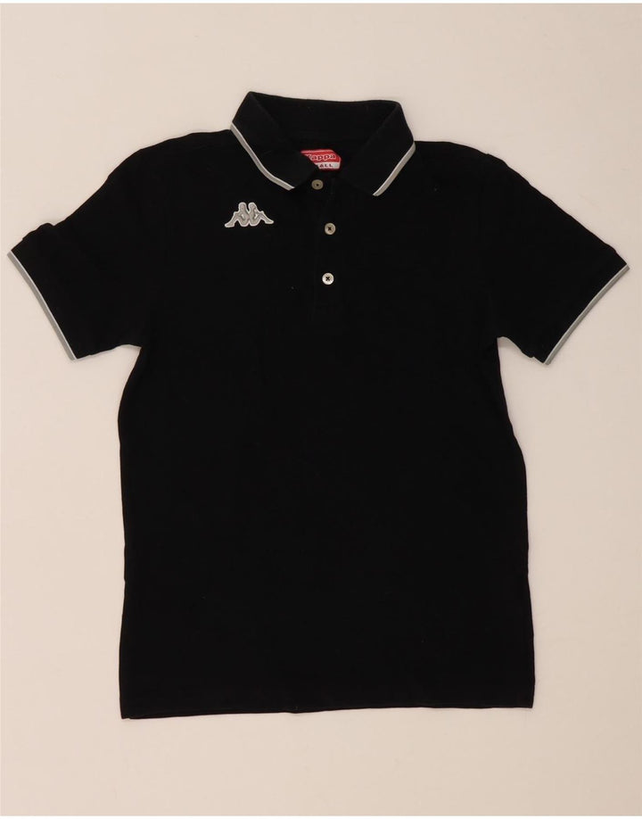 Kappa Herren Poloshirt Small Schwarz Baumwolle
