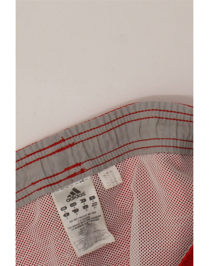 Adidas Herren Badeshorts mit Grafik, Größe S, Rot, Farbblock-Polyester