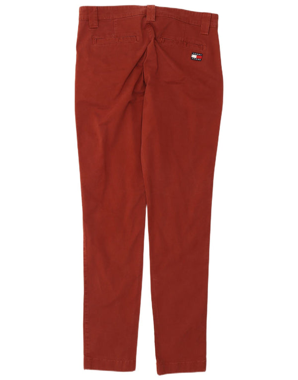 Tommy Hilfiger Slim Chino-Hose für Herren, W32, L34, rote Baumwolle